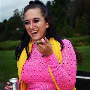 Hot Pink Rhinestone dress